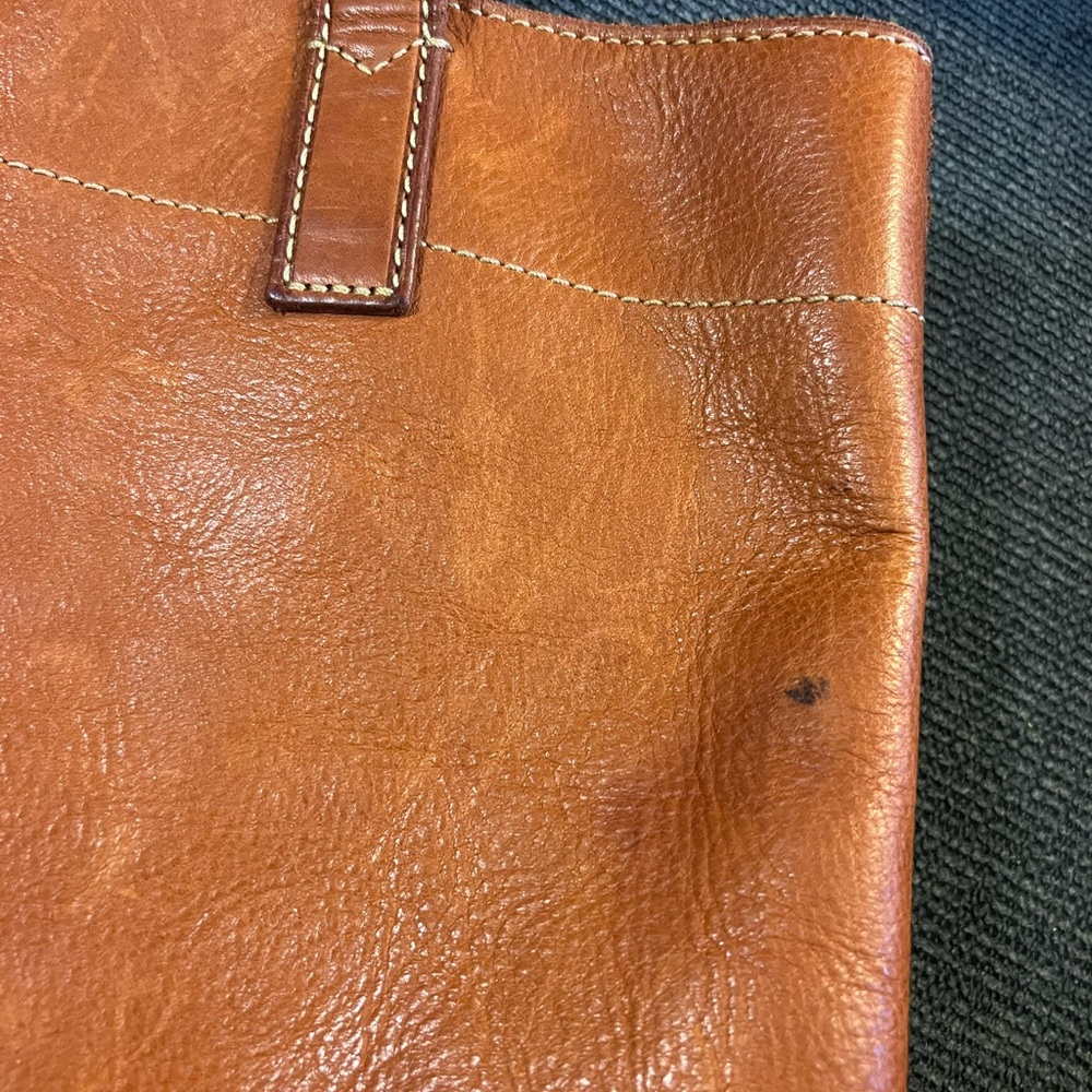 Fossil Vintage Austin Tote Brown Rugged Leather - Picture 9 of 10